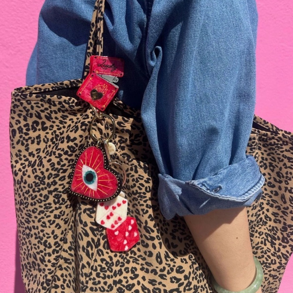 Lucky Eye Heart Bag Charm + Keychain