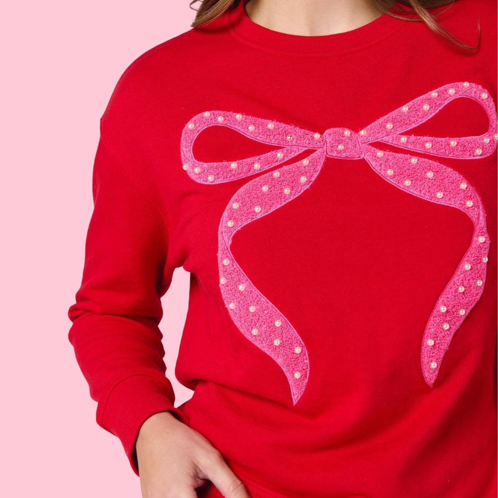 Pearl Bow Classic Sweatshirt