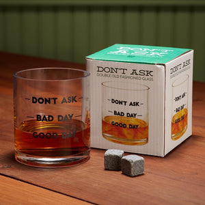 Don't Ask Double Old Fashion Glass in Gift Box