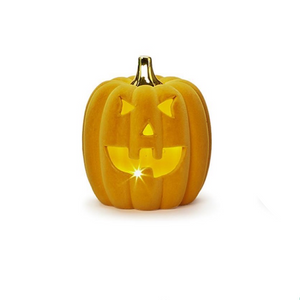 LED Flocked Jack O' Lantern