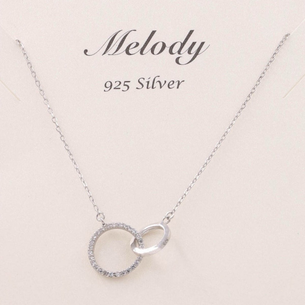 Sterling Silver Cubic Zirconia Ring Necklace