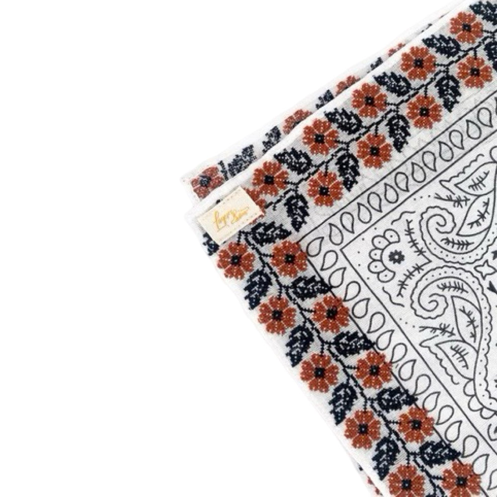 Burnt Orange Frilly Bandana