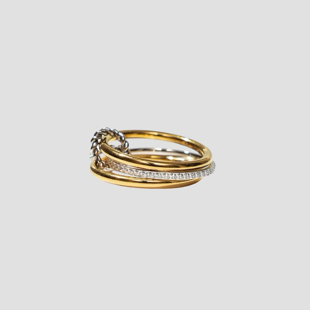 Triple Band Two Tone Ring