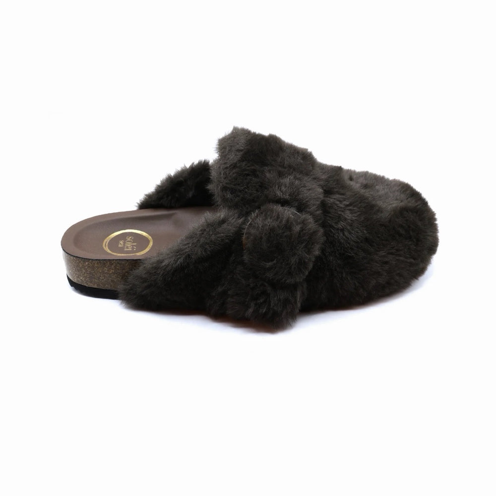 The Aspen Bark Fur Clogs
