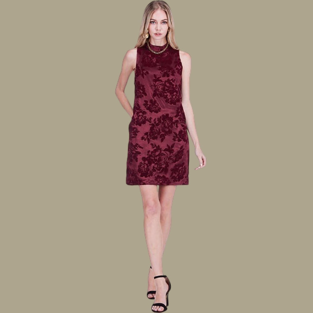 The Bordeaux Bloom Dress