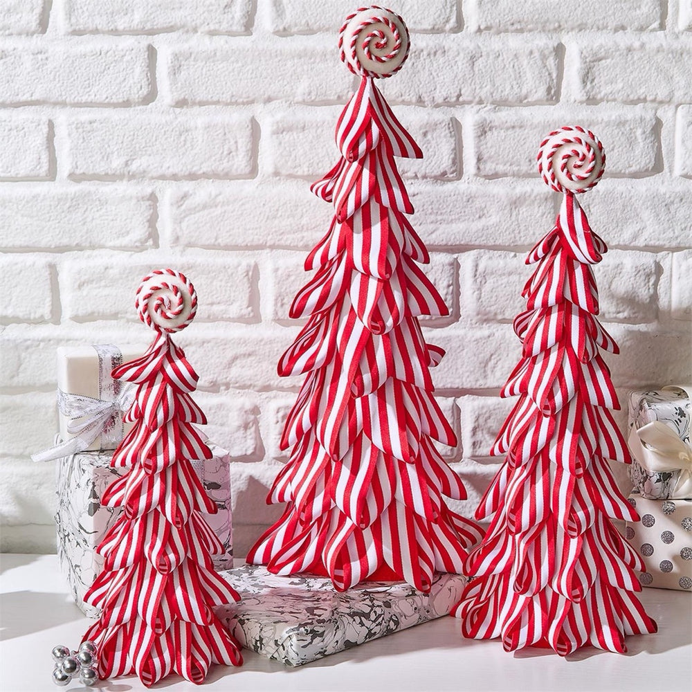 Peppermint Striped Ribbon Tree