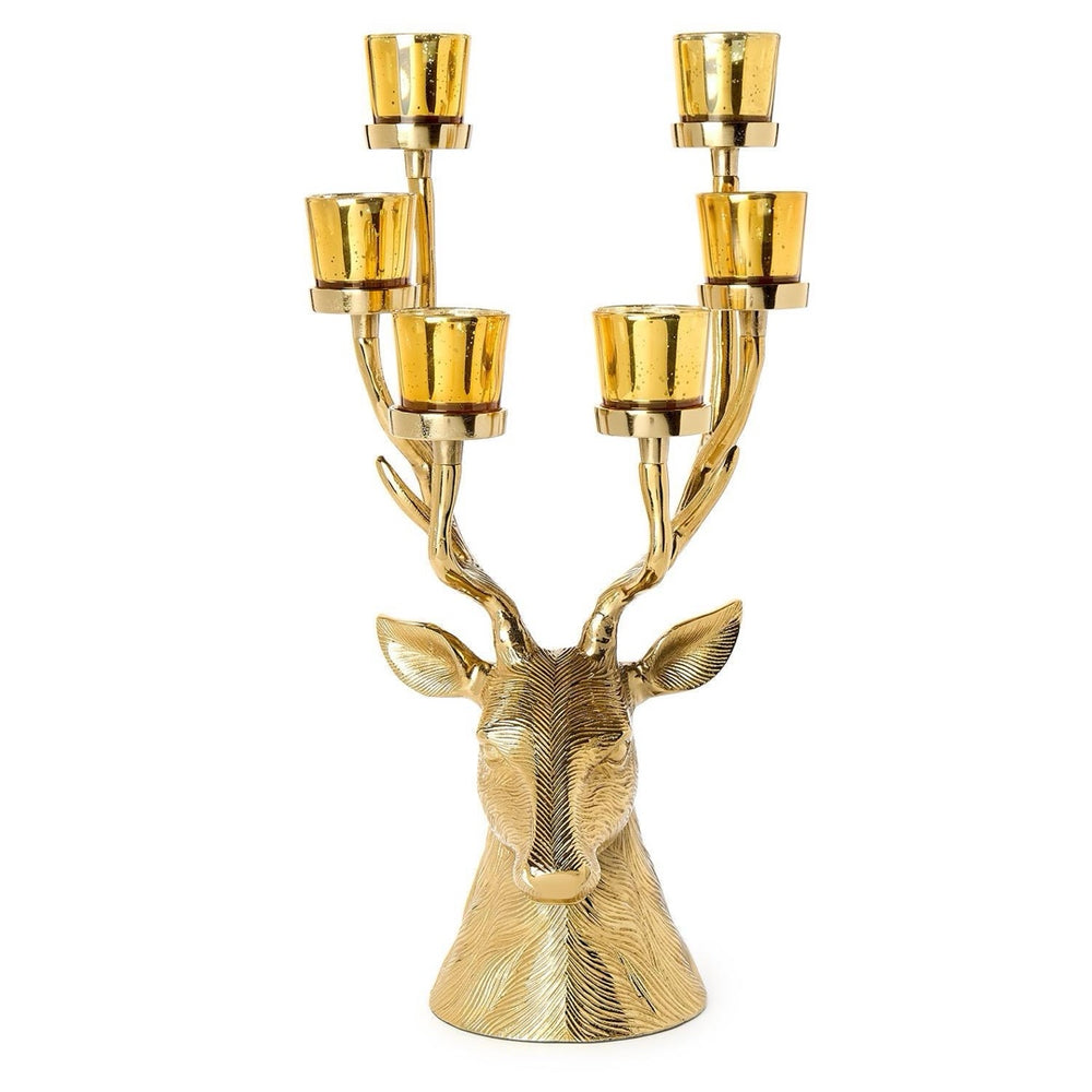 Gold Stag Candelabrum