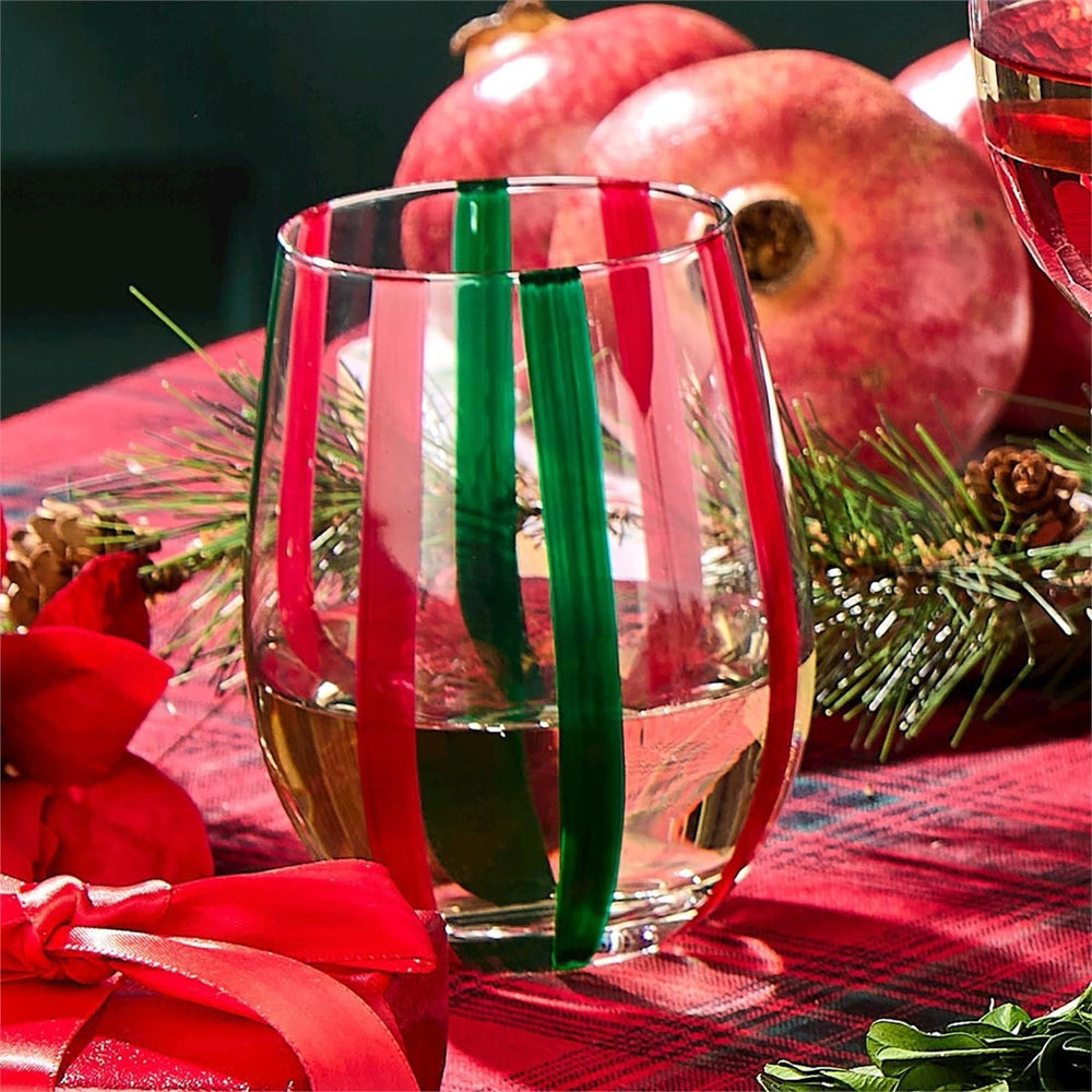 Holiday Cheer Stemless Wine Glass