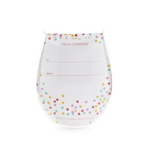 Celebration Cupcake Stemless Wine Glass