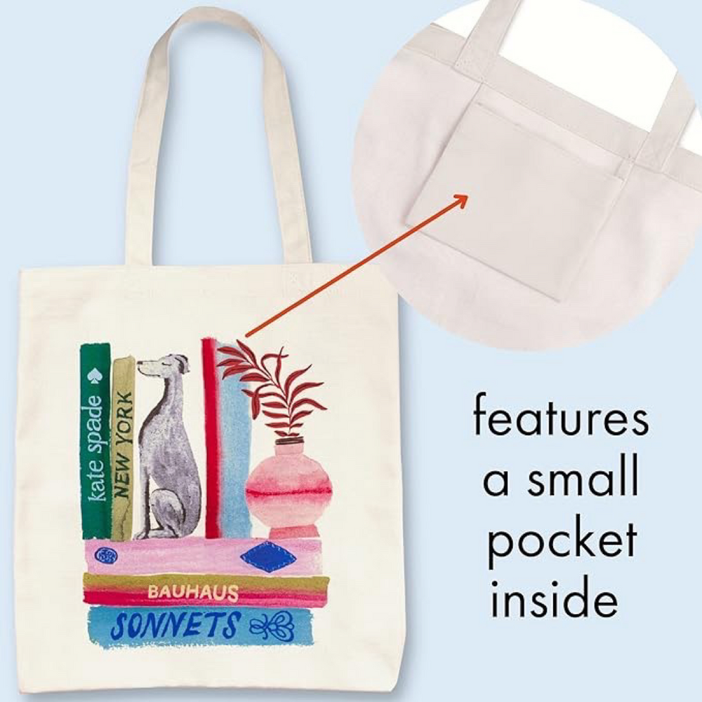 Bookshelf Canvas Book Tote