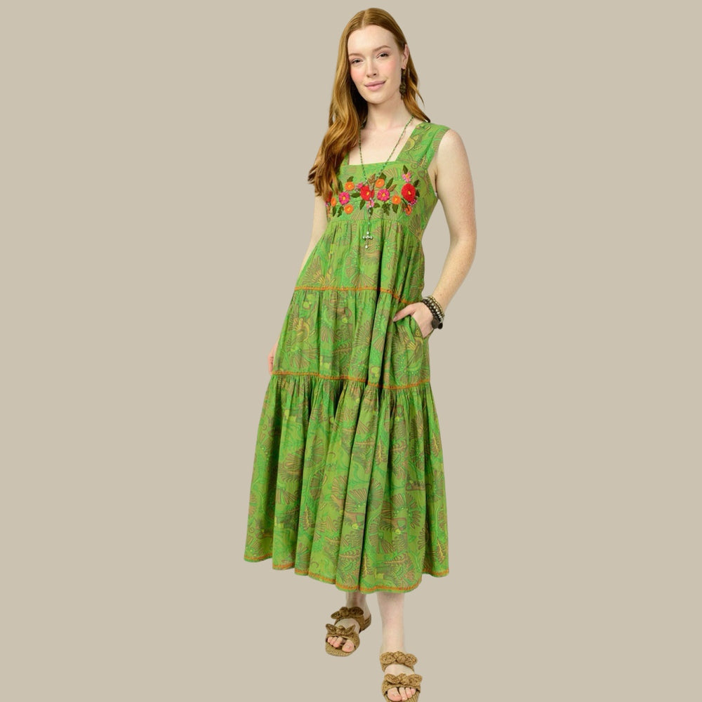 The Irene Botanical Breeze Maxi Dress