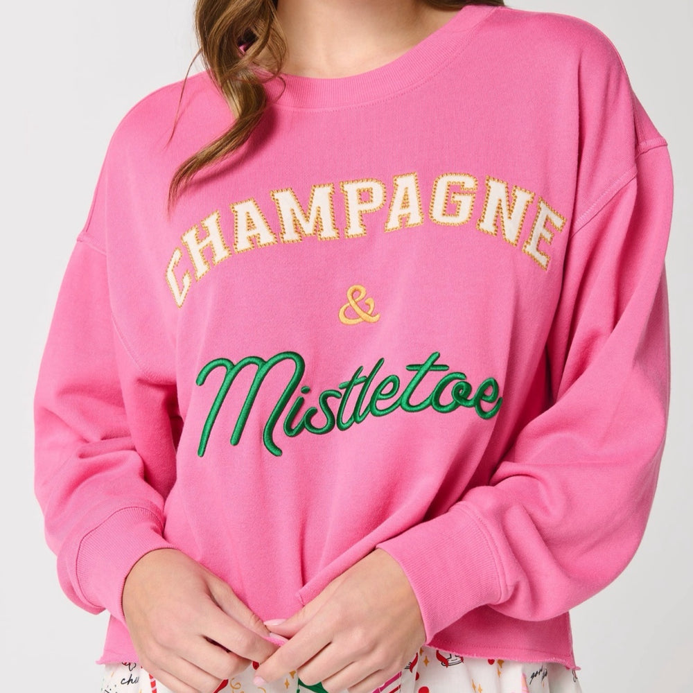The Azalea "Champagne & Mistletoe" Lounge Sweatshirt