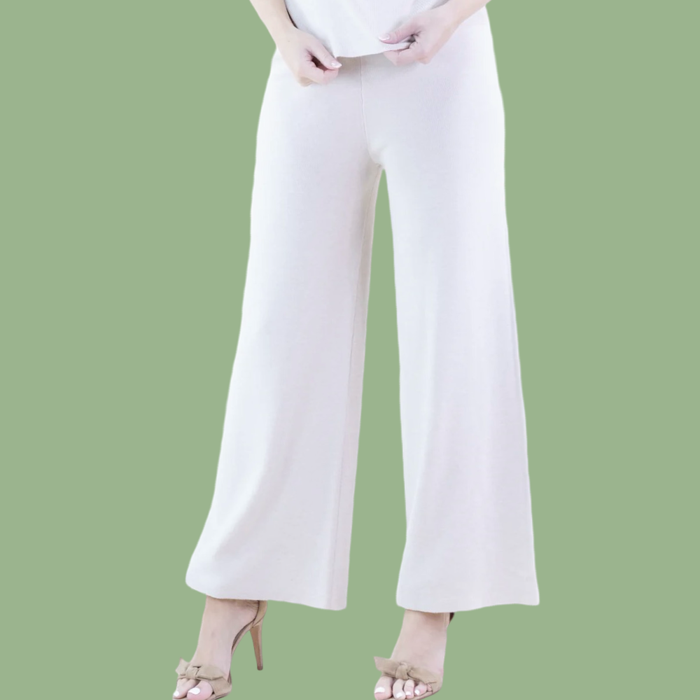 Classy Tight Knit Wide Leg Pants