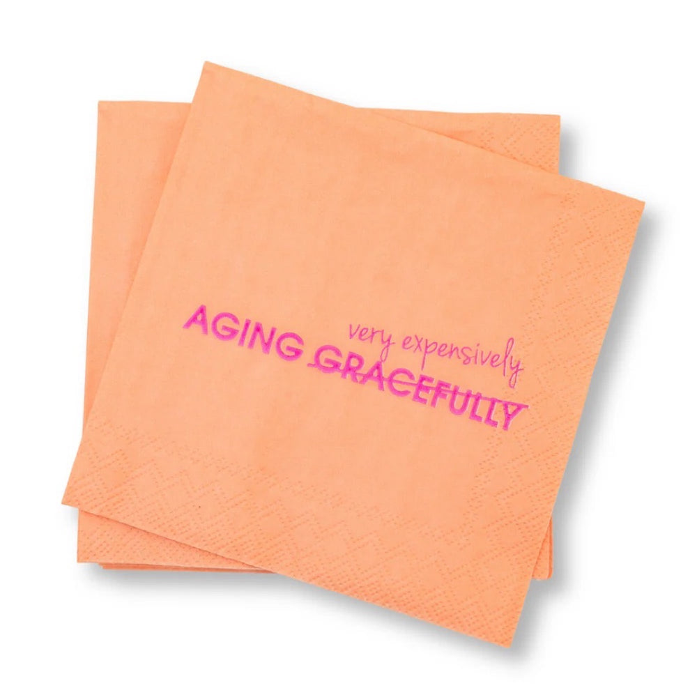 Aging Expensively Cocktail Napkins
