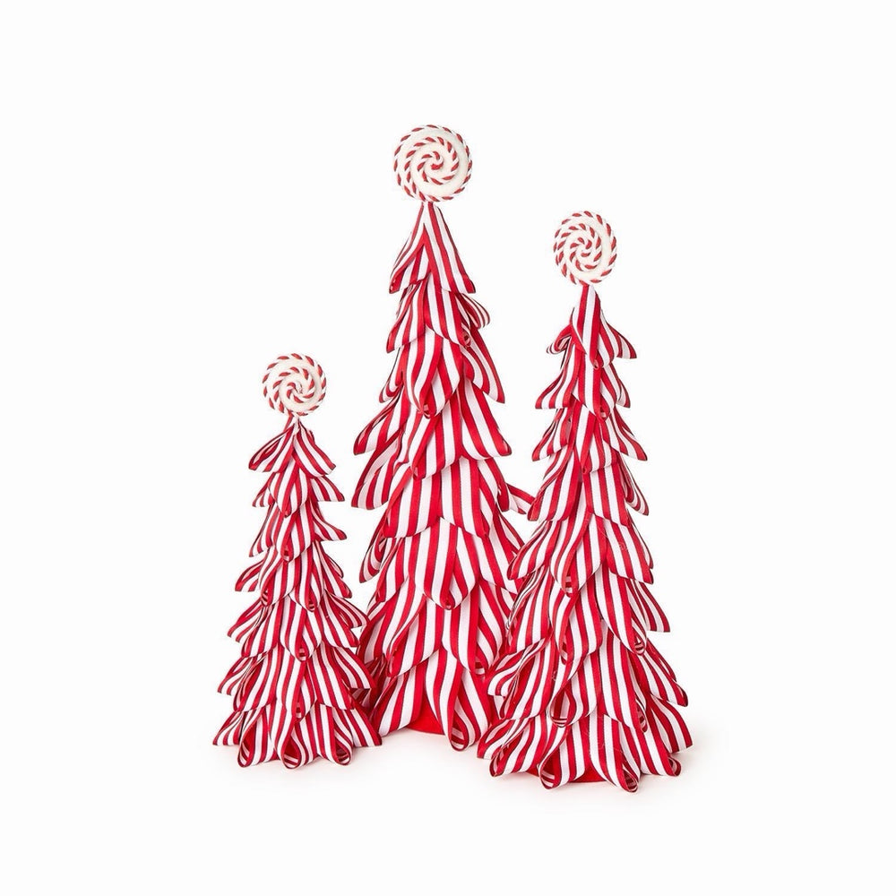 Peppermint Striped Ribbon Tree