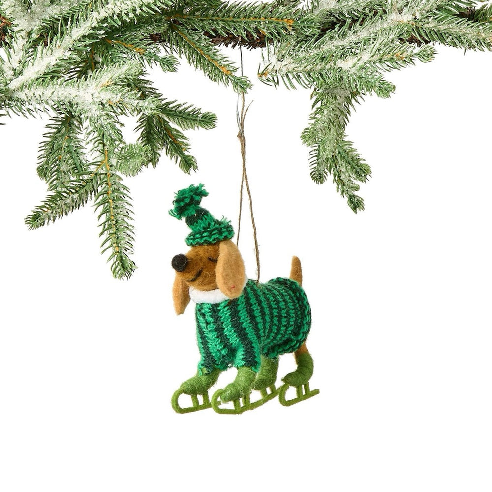 Deck the Paws Hand-Crafted Felt Dog Ornament
