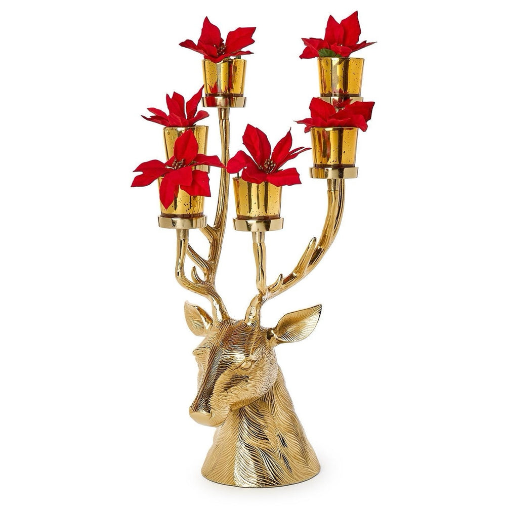 Gold Stag Candelabrum