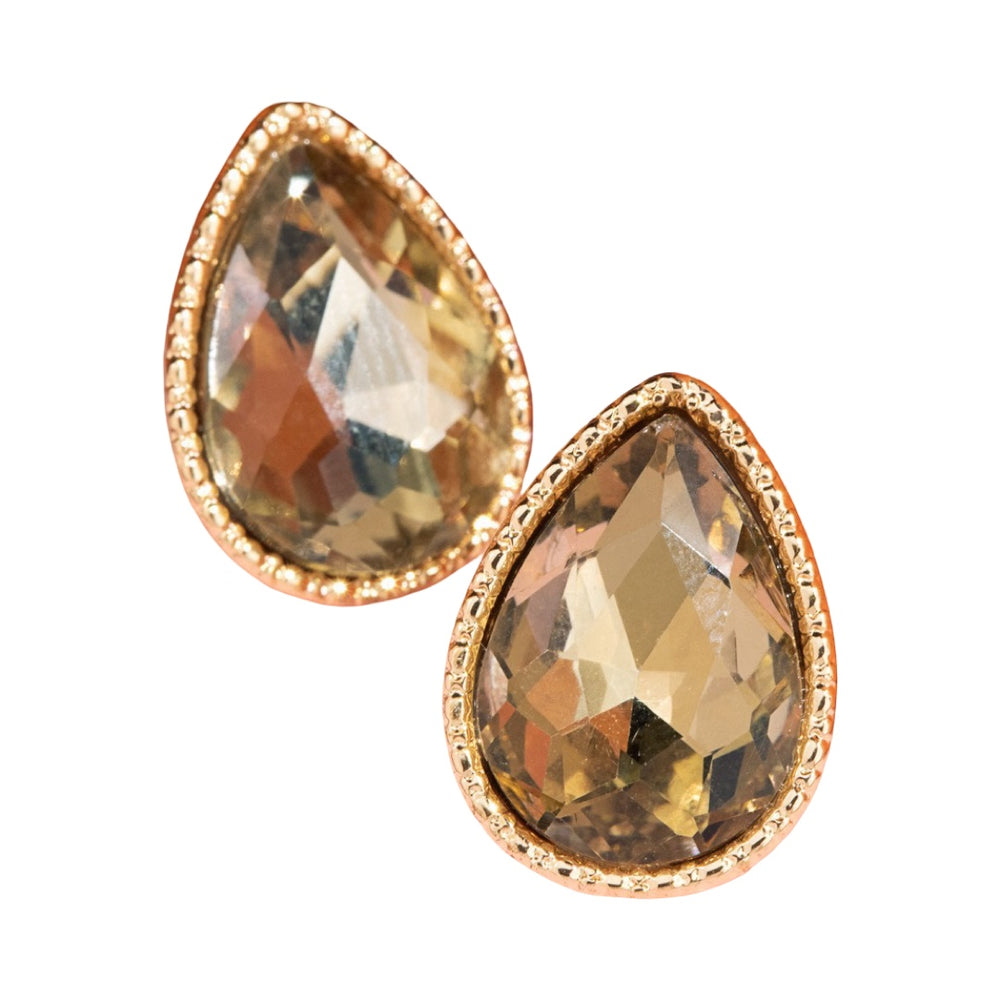 The Zoe Glass Teardrop Stud Earrings