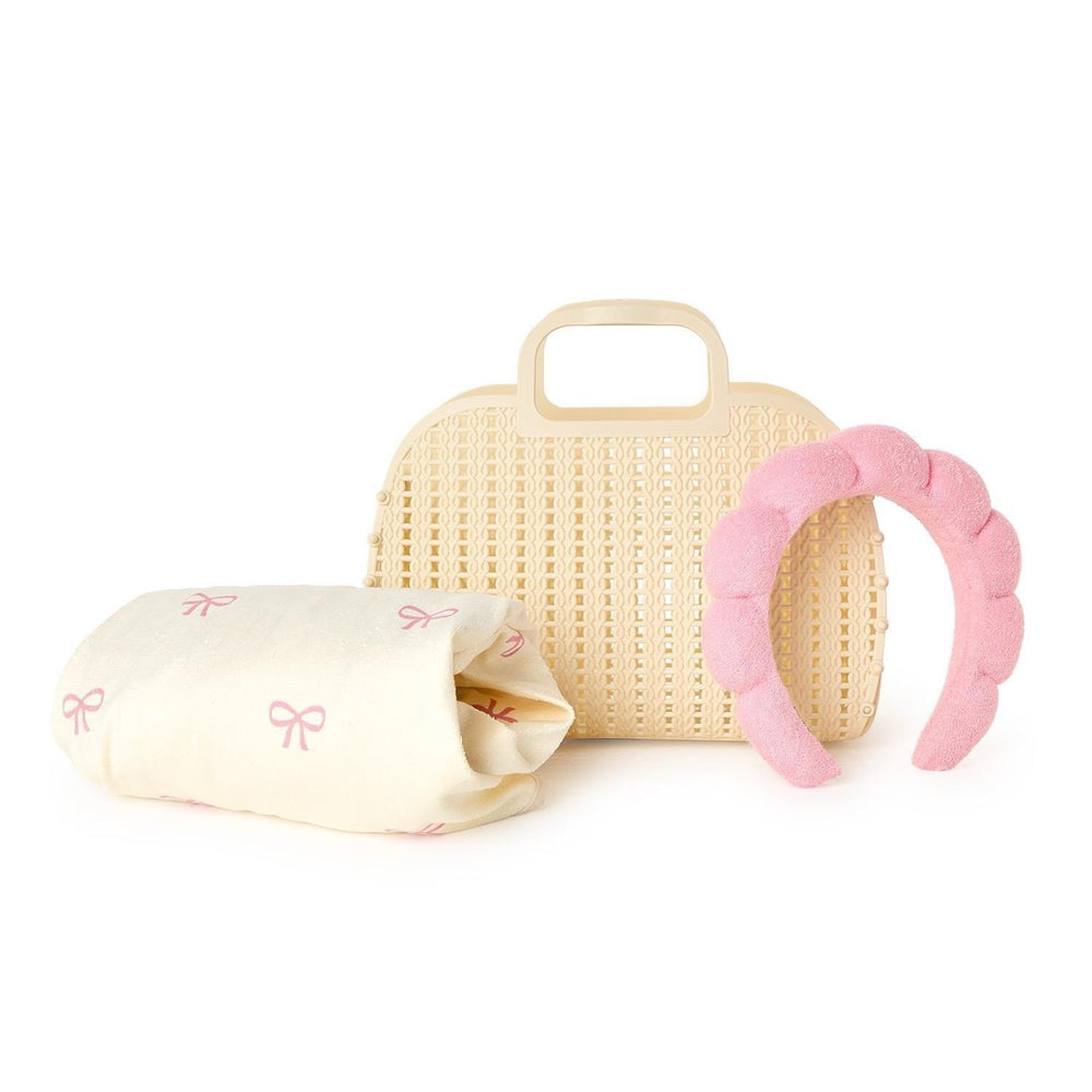 Coquette Spa Time Headband and Snap Closure Wrap Towel Set