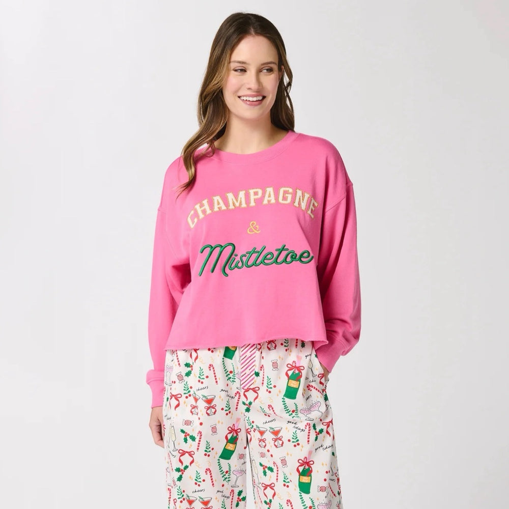 The Azalea "Champagne & Mistletoe" Lounge Sweatshirt