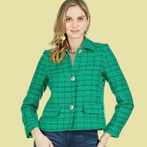 Green Collar Tweed Jacket