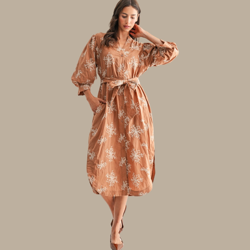 knee length dresses for ladies Blossom Midi Dress – Pink Ice main image 1