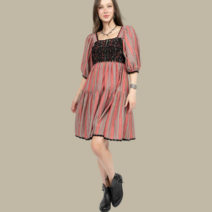 Sierra Red Stripe Dress