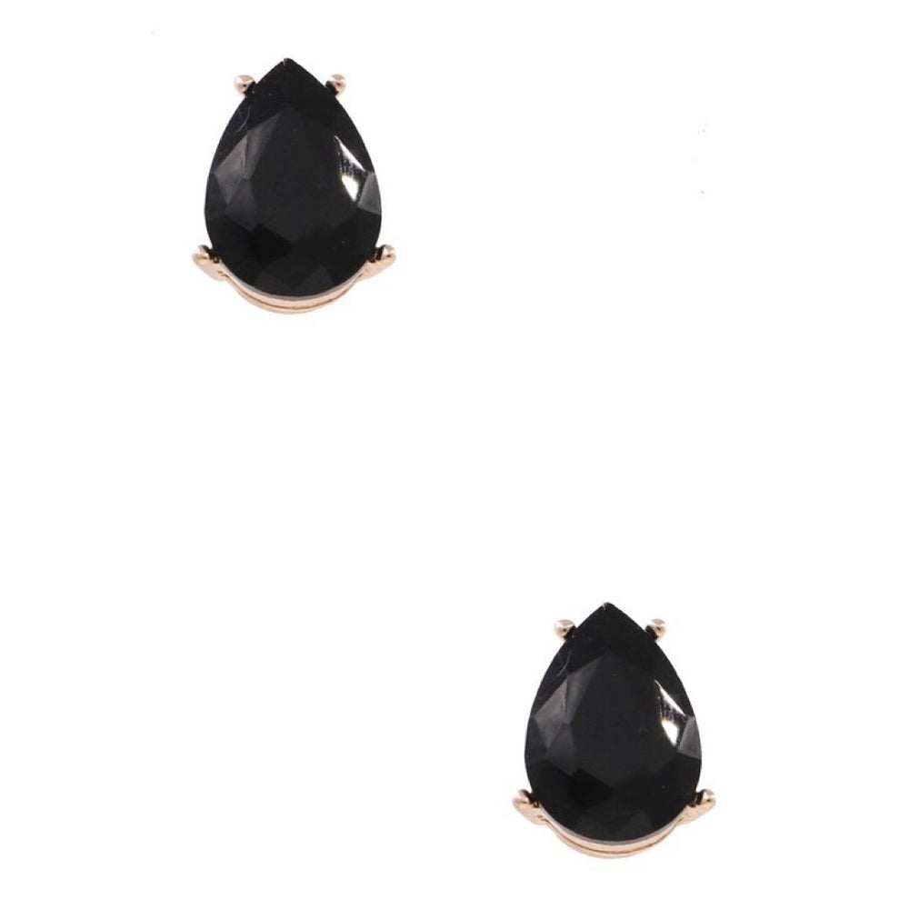 The Phillipa Glass Jewel Teardrop Earrings
