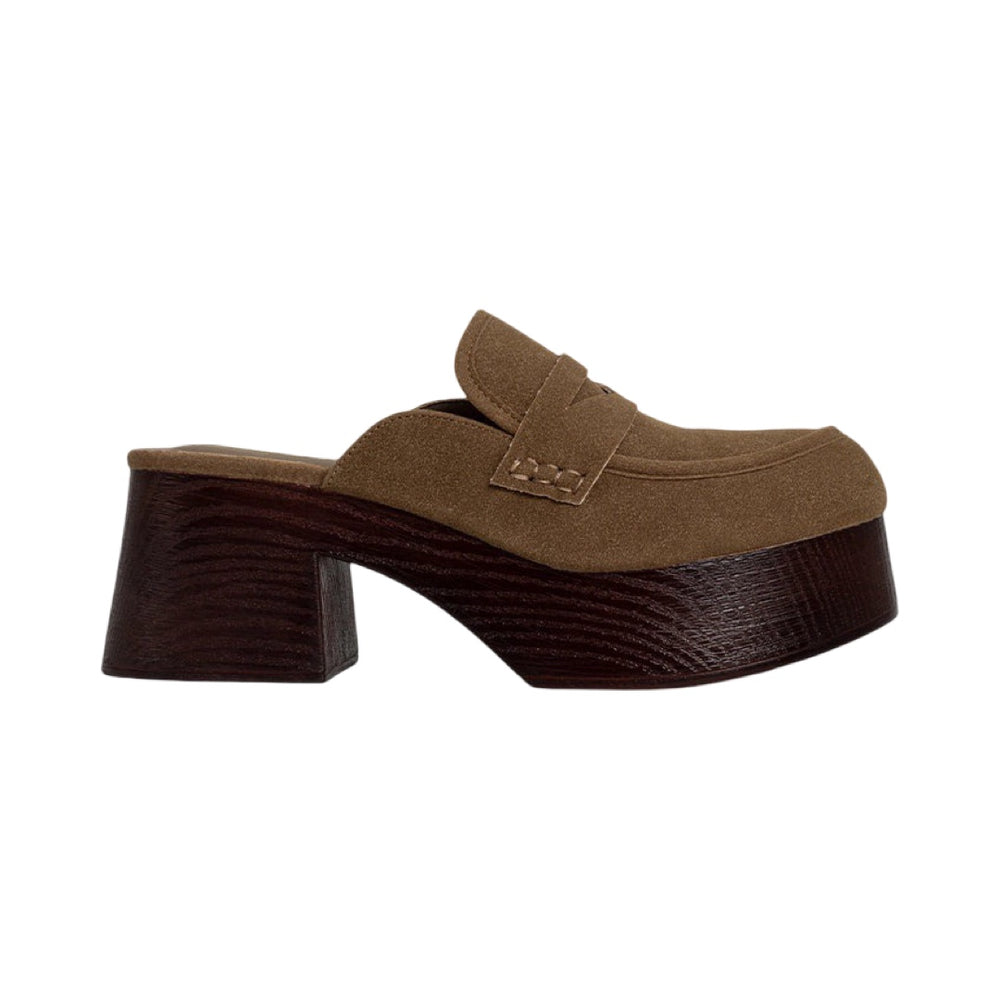 The Luella Taupe Platform Clogs