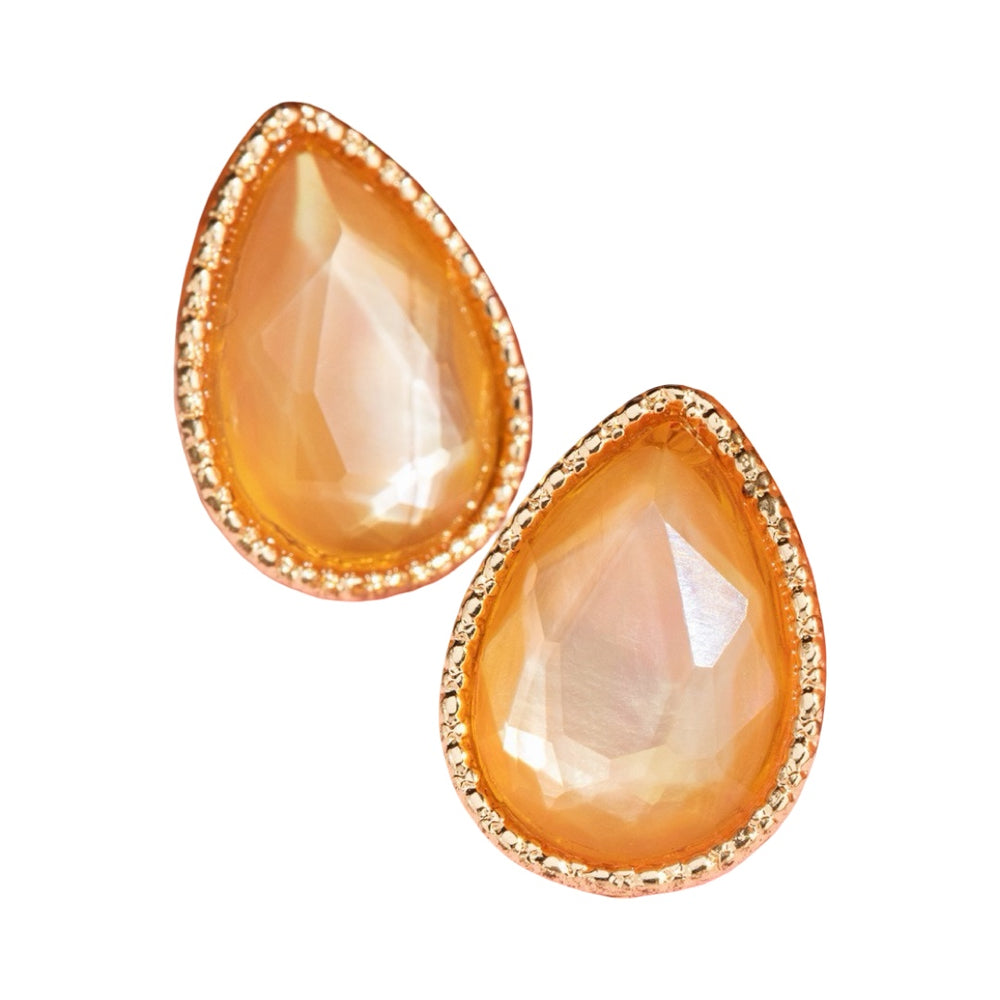 The Zoe Glass Teardrop Stud Earrings