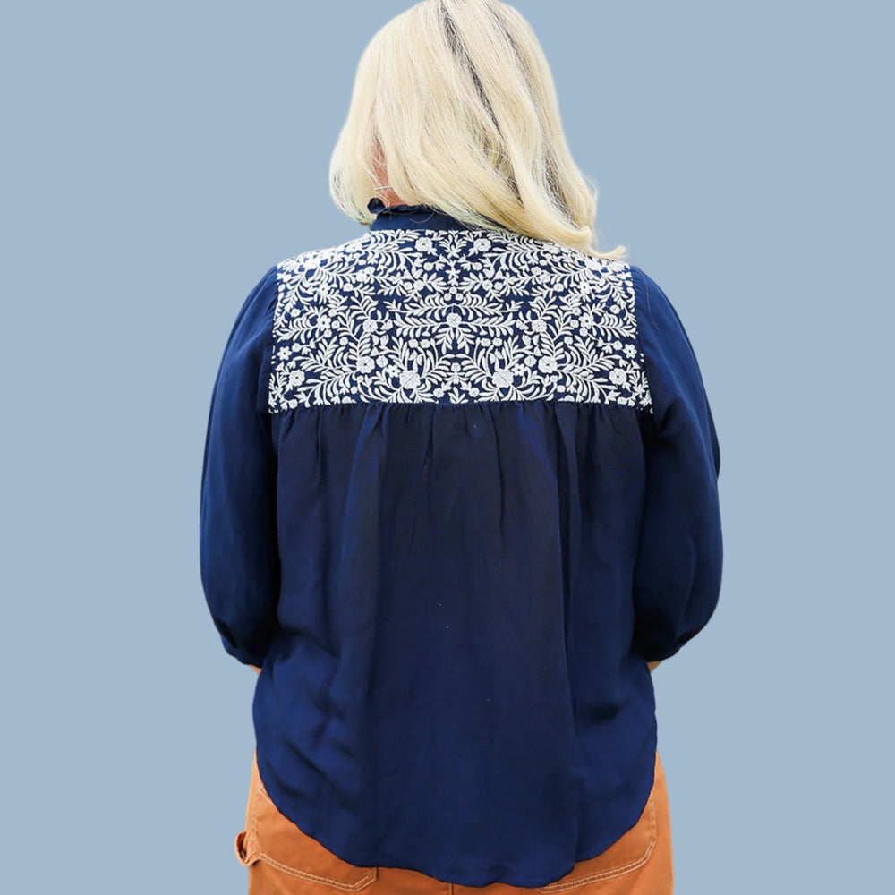 the Indigo Bloom Top