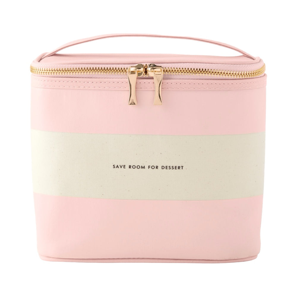Blush Rugby Stripe Lunch Tote