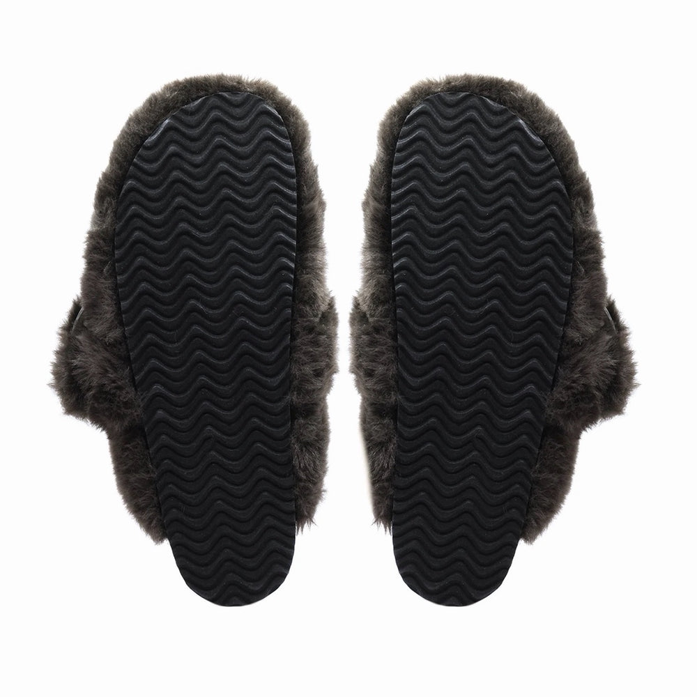 The Aspen Bark Fur Clogs