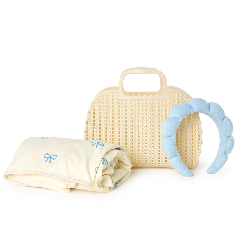 Coquette Spa Time Headband and Snap Closure Wrap Towel Set