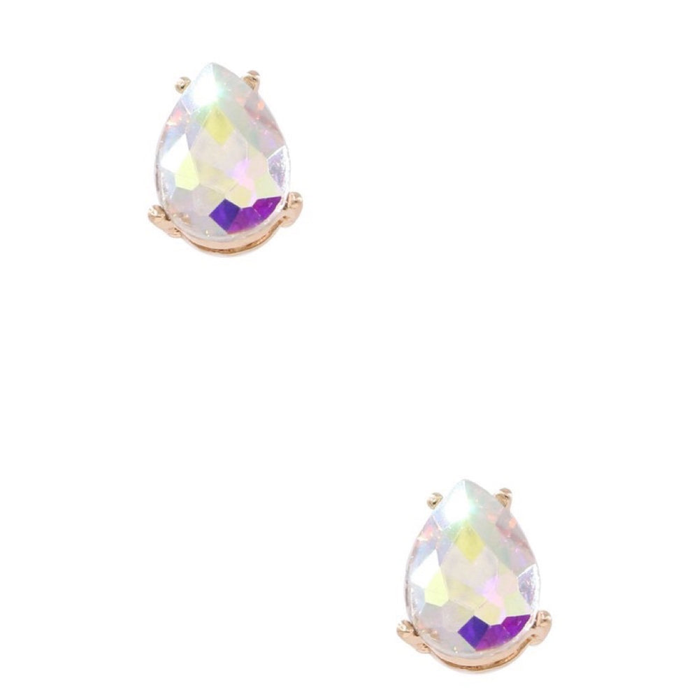 The Phillipa Glass Jewel Teardrop Earrings