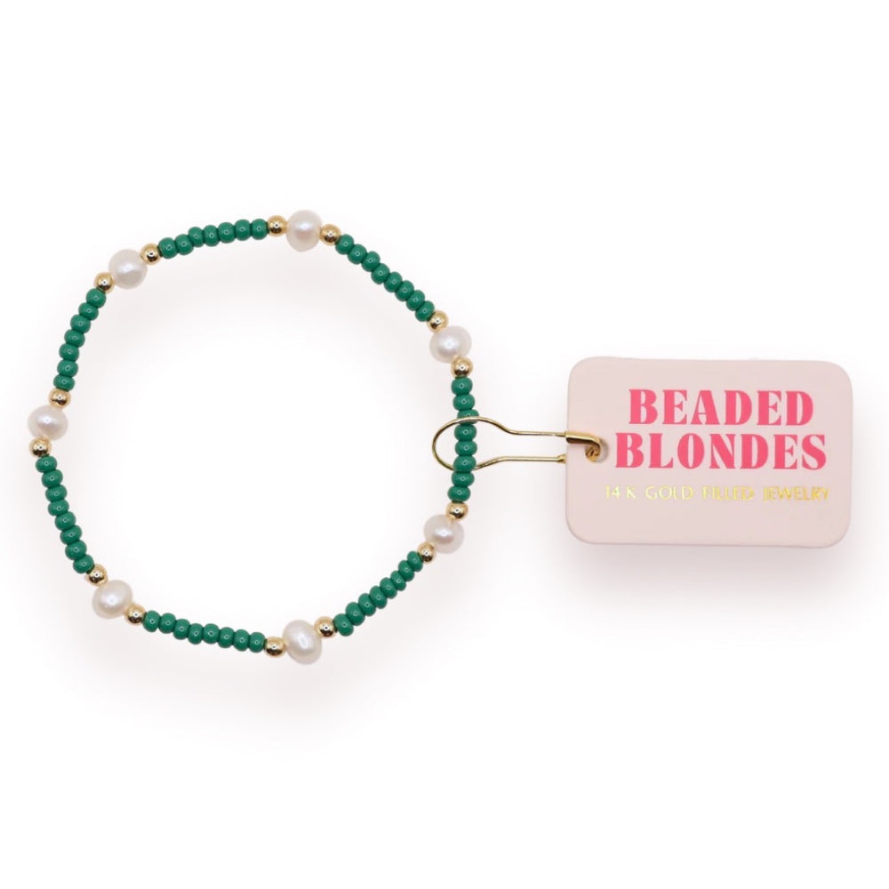 Dark Green Pearl Bracelet