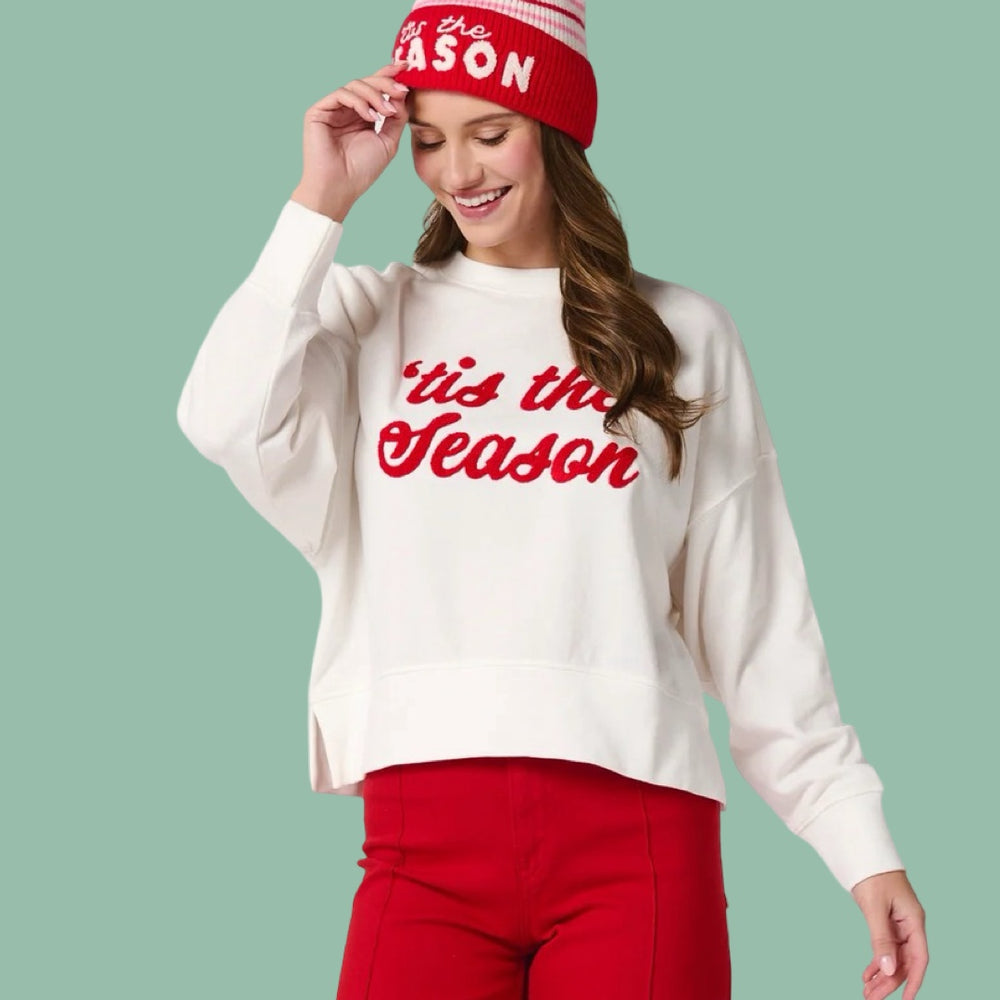 "'Tis The Season/Fa La La" Relaxed Sweatshirt