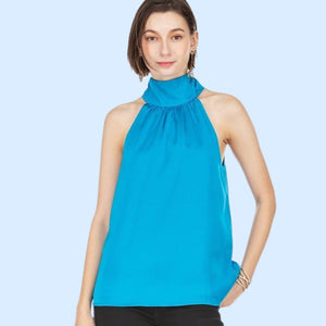 
            
                Load image into Gallery viewer, Turquoise Tie Neck Halter Top
            
        
