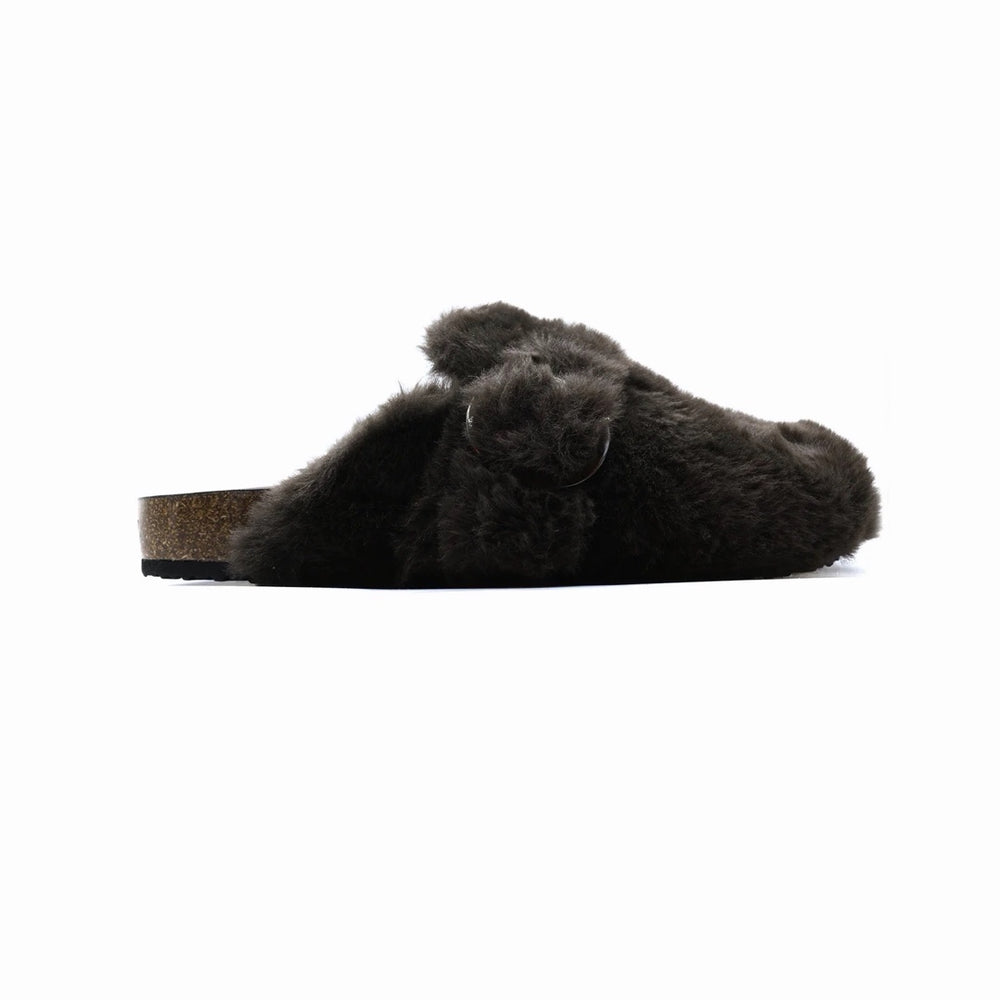 The Aspen Bark Fur Clogs