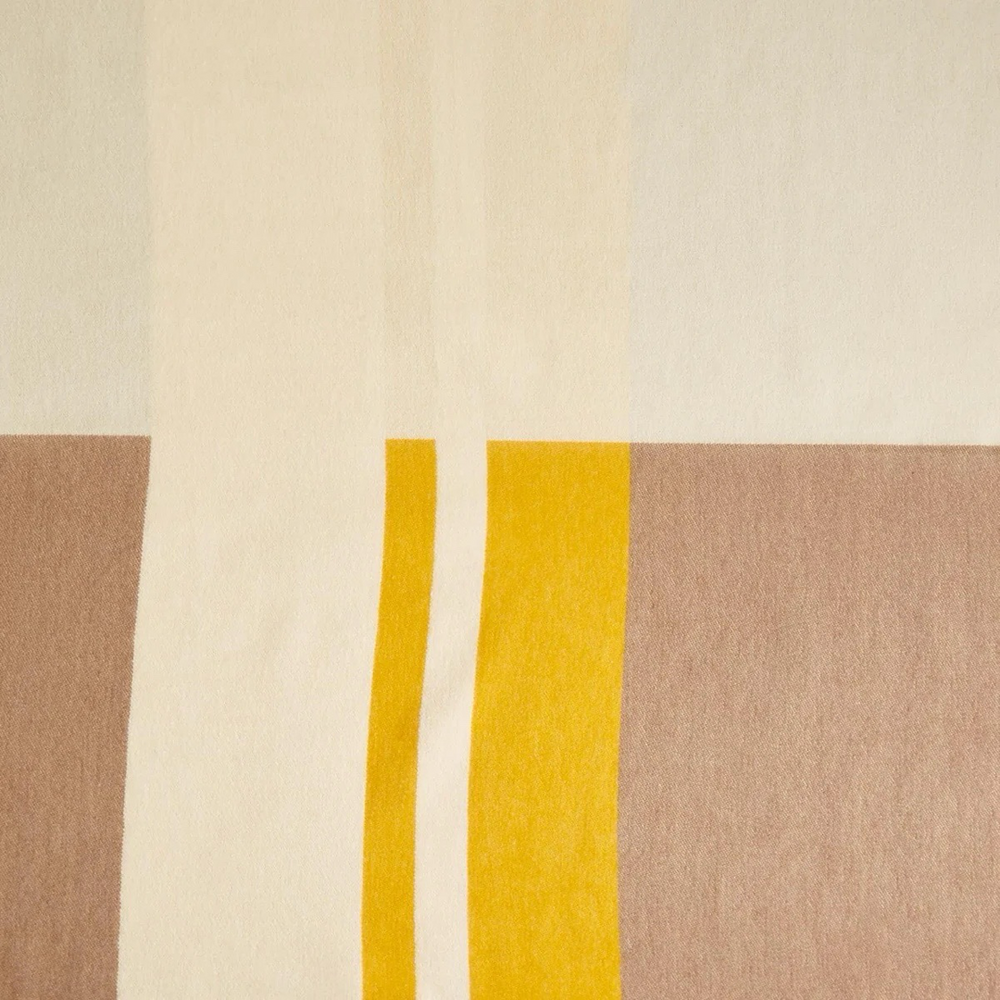 Reversible Cashmere-Like Super Soft Striped Scarf with Tassels