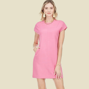 Pink Stitches Sheath Dress