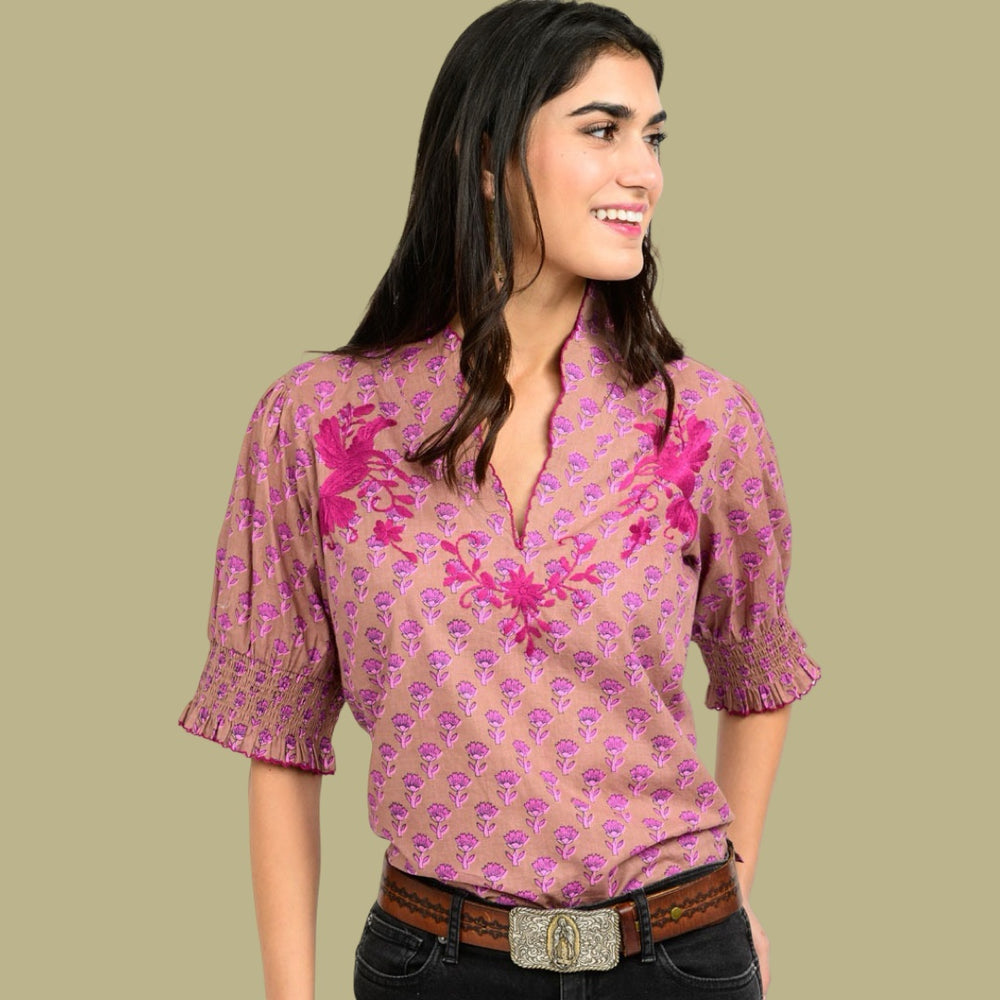 The Plum Birdsong Blossom Top