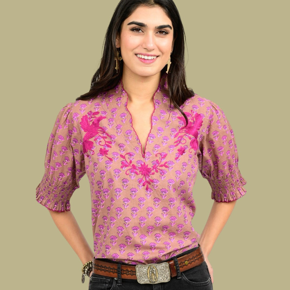 The Plum Birdsong Blossom Top