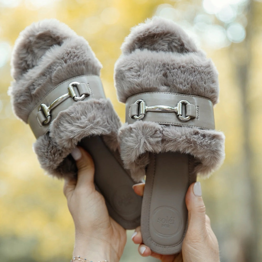 The Mink Hanni Horsebit Buckle Slide