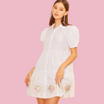 Heart Button Down Dress