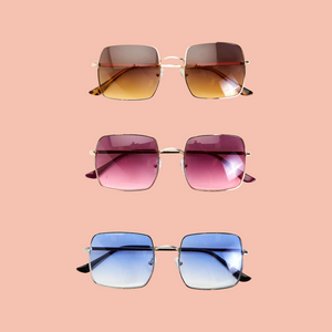 Jeannette Oversized Square Colored Sunnies