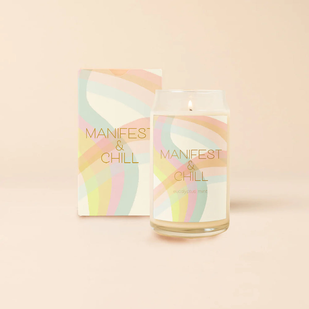 Manifest & Chill Waves-Candle Can Glass