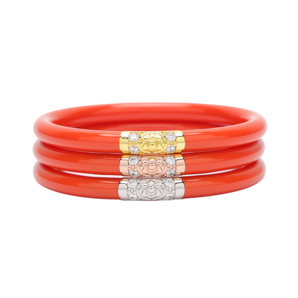 
            
                Load image into Gallery viewer, THREE KINGS ALL WEATHER BANGLES® (AWB®) - CORAL
            
        