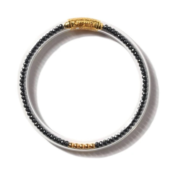 
            
                Load image into Gallery viewer, HEMATITE LUXE ALL WEATHER BANGLE®(AWB®) - SERENITY PRAYER
            
        