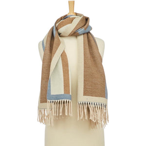 Cozy Reversible Scarf with Tassels
